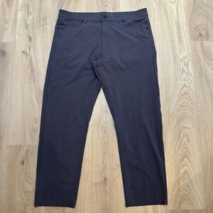 Western Rise Diversion Pant Men's Size 38x30 Blue Grey Stretch Travel Tech EUC